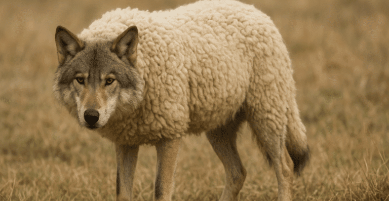 Um lobo vestido de ovelha.
