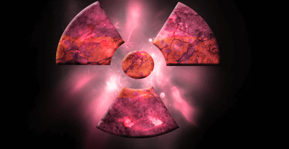 Símbolo de perigo de contaminação.